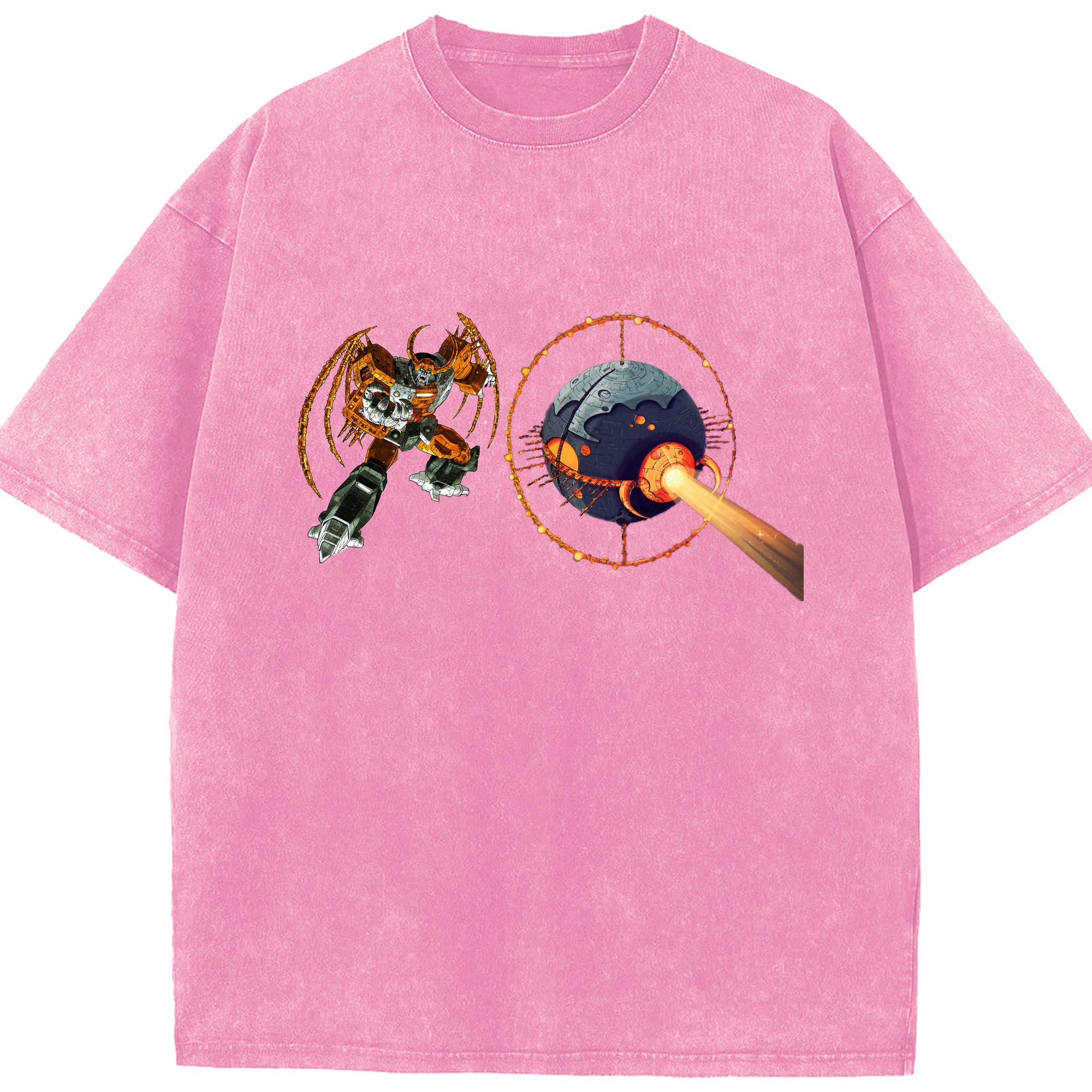 （画像用）  綿100% ヴィンテージ風 半袖Tシャツ（フロントプリント）